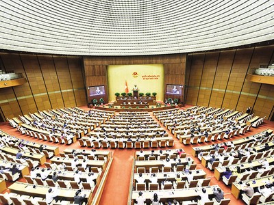 Một phiên họp toàn thể của Quốc hội khóa XV