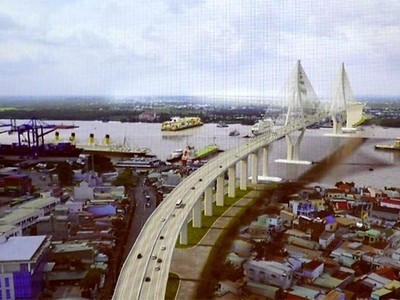 Phối cảnh cầu Cát Lái nối TP.HCM với Đồng Nai.
