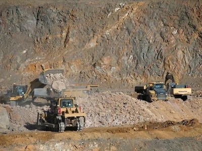 Mỏ khai thác đất hiếm ở Mountain Pass, California, Mỹ. Ảnh: REUTERS/TTXVN