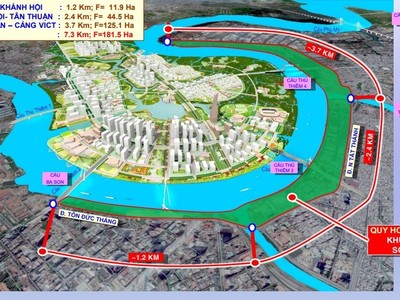 Không gian ven sông Sài Gòn: Từ cầu Ba Son đến cảng Bến Nghé – cảng container quốc tế VICT. 