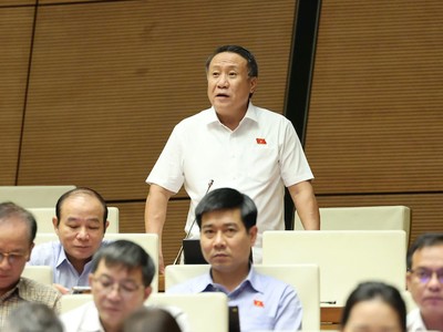 Đại biểu Hà Sỹ Đồng phát biểu tại hội trường - Ảnh Duy Linh. 