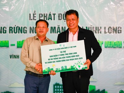 C.P. Việt Nam trồng mới 5ha rừng ngập mặn tại Vĩnh Long, mở rộng “Hành trình vì một Việt Nam xanh”