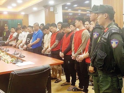 Các đối tượng lừa đảo bị bắt giữ 