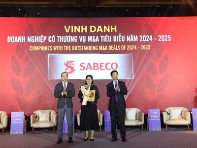 SAB (SABECO) được vinh danh “Thương vụ M&A tiêu biểu 2024-2025” với thương vụ Sabibeco
