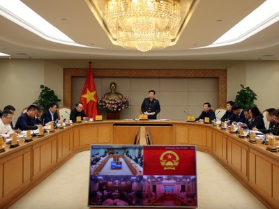 Phó thủ tướng Trần Hồng Hà chủ trì Hội nghị. Ảnh: VGP.