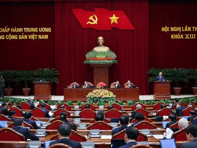 Hội nghị Ban Chấp hành Trung ương Đảng lần thứ 15, khoá XIII đã khai mạc sáng 22/12 - Ảnh: NB. 