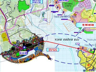 Dự án xây dựng tuyến đường và cầu kết nối Cần Giờ - Vũng Tàu. 