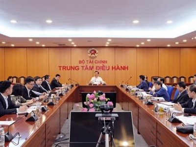 Bộ trưởng Đinh Tiến Dũng chủ trì buổi làm việc. Nguồn Bộ Tài chính