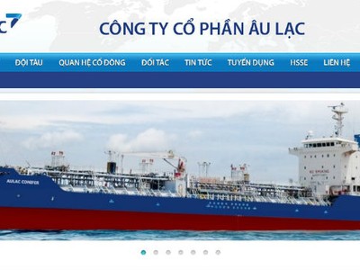 Ảnh chụp màn hình website của CTCP Âu Lạc