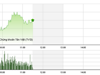Phiên sáng 16/12: VN-Index tăng vững, SAB không còn giữ được sắc tím