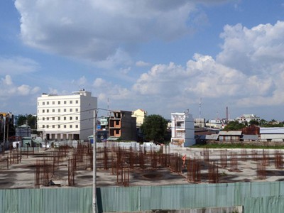 Toàn cảnh Dự án Green House hiện nay trơ trọi, vắng bóng người