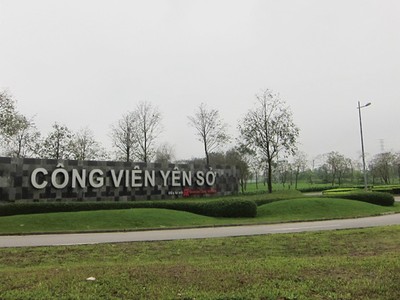 Dừng triển khai khu B Công viên Yên Sở