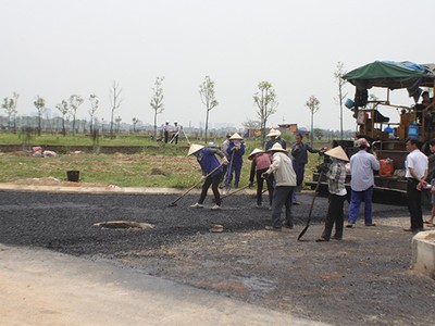 Thi công hạ tầng Dự án Nam An Khánh