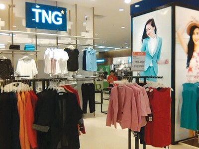 Ngoài hệ thống cửa hàng riêng, TNG đang hợp tác với các hãng khác phân phối sản phẩm tại các TTTM