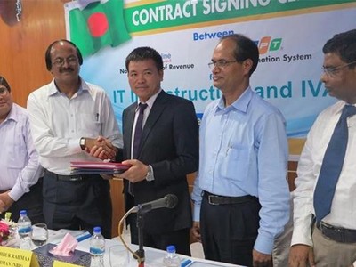 Lễ ký hợp đồng giữa FPT IS và Cơ quan thuế Bangladesh diễn ra tại Dhaka, Bangladesh