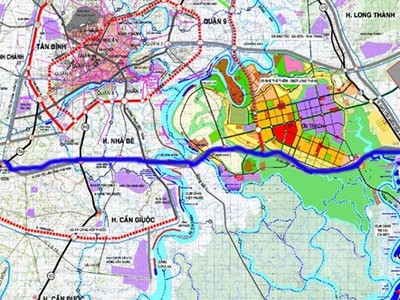 Sơ đồ Tuyến cao tốc Bến Lức - Long Thành. Ảnh: Nguồn Internet