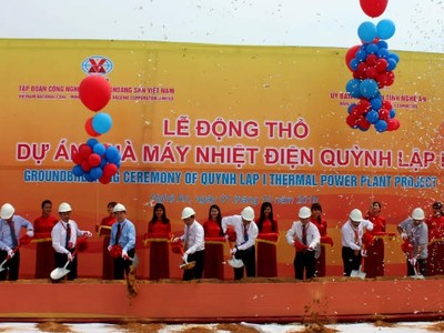 Dự án Nhà máy Nhiệt điện Quỳnh Lập 1có tổng mức kinh phí dự kiến khoảng 2,2 tỷ USD.