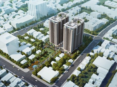 Phối cảnh tổng thể ngày Dự án Khu căn hộ thương mại cao cấp Luxcity