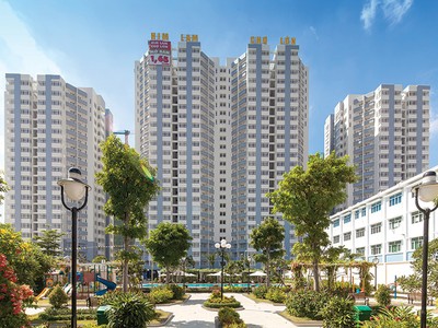 700 căn hộ giai đoạn I đang bàn giao, giai đoạn II đang được hoàn thiện và mở bán với giá từ 1,65 - 2 tỷ đồng/căn, nhưng người mua được trả chậm 5 năm (từ 9 triệu đồng/tháng)