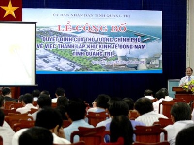 Lễ công bố Quyết định của Thủ tướng Chính phủ thành lập Khu kinh tế Đông Nam Quảng Trị