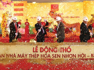 HSG động thổ nhà máy Thép Hoa Sen Nhơn Hội - Bình Định