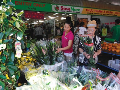 Cửa hàng hoa tươi tại khu chợ Cabramatta