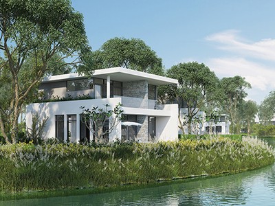 Nhiều dự án bất động sản tại Phú Quốc được chủ đầu tư khẩn trương triển khai. Trong ảnh là khu biệt thự của Dự án Grand World