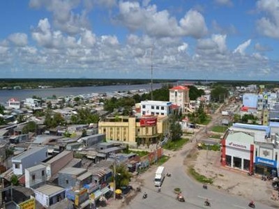 Một góc trung tâm huyện Năm Căn, Cà Mau