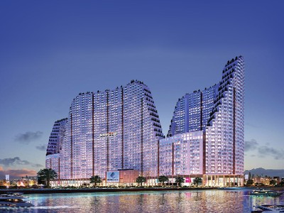 Phối cảnh kiến trúc River City nhìn từ sông Sài Gòn