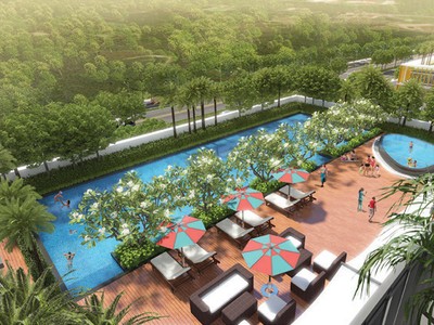 Hồ bơi nhìn từ trên cao của Dragon Hill 2