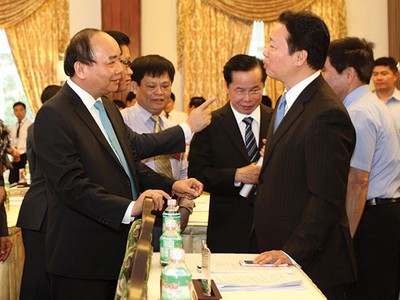 Thủ tướng Chính phủ Nguyễn Xuân Phúc gặp gỡ với các doanh nhân ngày 29/4/2016 tại TP. HCM