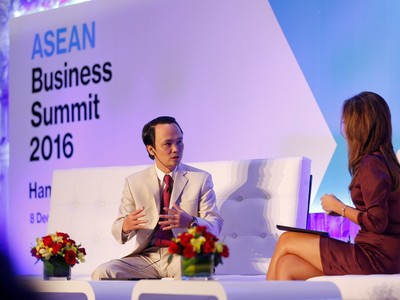 Ông Trịnh Văn Quyết, Chủ tịch Hội đồng Quản trị FLC 
tại Diễn đàn 