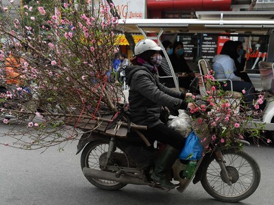 Hình ảnh người dân Châu Á náo nức chuẩn bị đón Tết Đinh Dậu