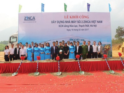 Zinca Việt Nam xây dựng nhà máy số 2