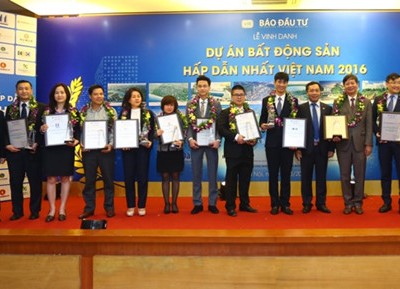 Lễ vinh danh 15 dự án bất động sản hấp dẫn nhất Việt Nam 2016 do độc giả Báo Đầu tư bình chọn