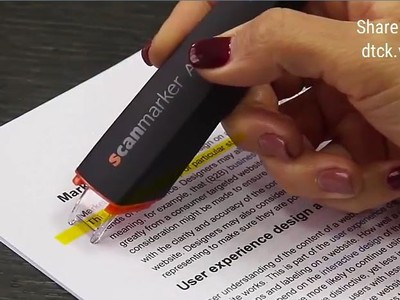 Scanmarker - chiếc bút thần thánh giúp bạn sao chép cả một cuốn sách