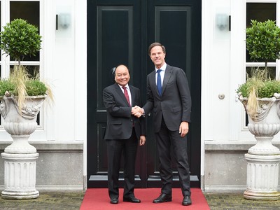Thủ tướng Nguyễn Xuân Phúc và Thủ tướng Hà Lan Mark Rutte. Ảnh: VGP/Quang Hiếu