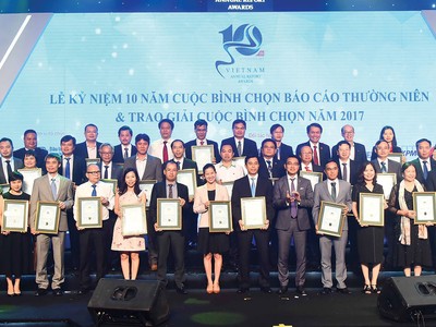 Các doanh nghiệp được vinh danh tại Lễ trao giải Báo cáo thường niên tốt nhất 2017