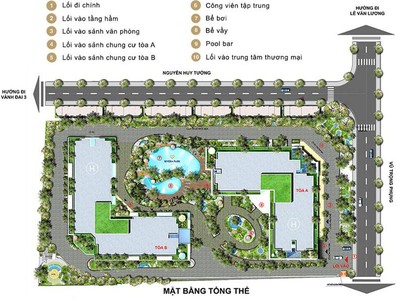 Vũ Trọng Phụng và Nguyễn Huy Tưởng là 2 tuyến phố tập trung dày đặc dự án nhà chung cư trên địa bàn quận Thanh Xuân.