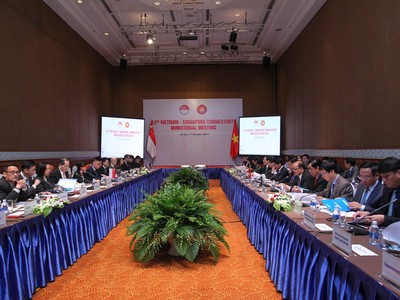 Hội nghị Kết nối hai nền kinh tế Việt Nam - Singapore lần thứ 13 (Ảnh: Chí Cường)