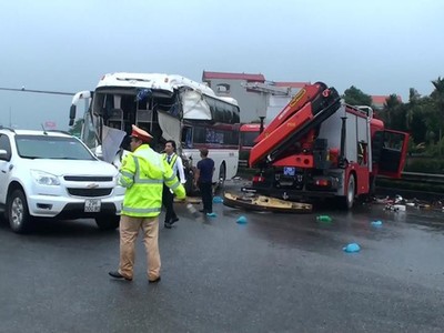 Hiện trường vụ tai nạn.