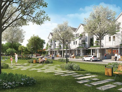 Không gian xanh khoáng đạt tại Park Riverside Premium