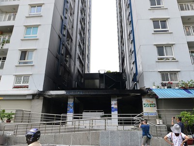 Vụ cháy tại Chung cư Carina, quận 8, TP.HCM gây hậu quả rất nghiêm trọng. Ảnh: Lê Toàn