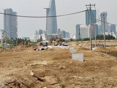 9 khu đất “vàng” tại Thủ Thiêm đang đợi đấu giá. 