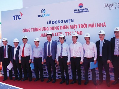 Công trình NOXH Jamona City do TTC Land phát triển với quy mô hơn 1.000 căn hộ sử dụng “Năng lượng xanh” điện mặt trời