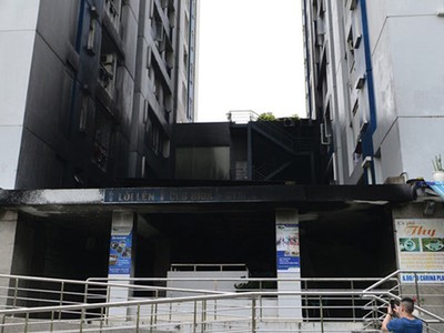 Vụ cháy tại Chung cư Carina gây thiệt hại nặng nề về người và tài sản. Ảnh: Lê Toàn