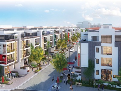 Shop Villa Imperia Garden được thiết kế như một khu phố mua sắm sang trọng