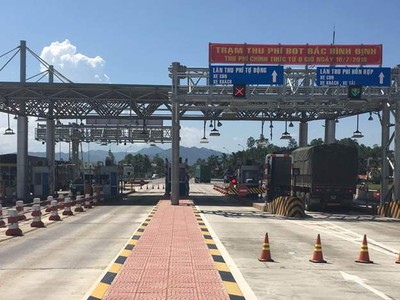Trạm thu phí BOT tại Km 1148+1300 Quốc lộ 1 Bắc Bình Định