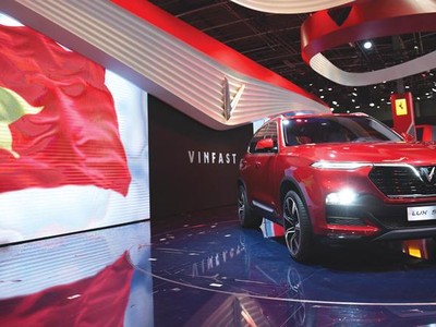 Mẫu xe của VinFast được giới thiệu tại Triển lãm Paris Motor Show 2018.