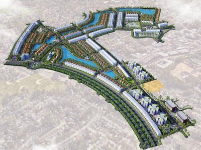 Mô hình Dự án Khu đô thị Nam Minh Phương của Licogi 14 đang bị chậm tiến độ.